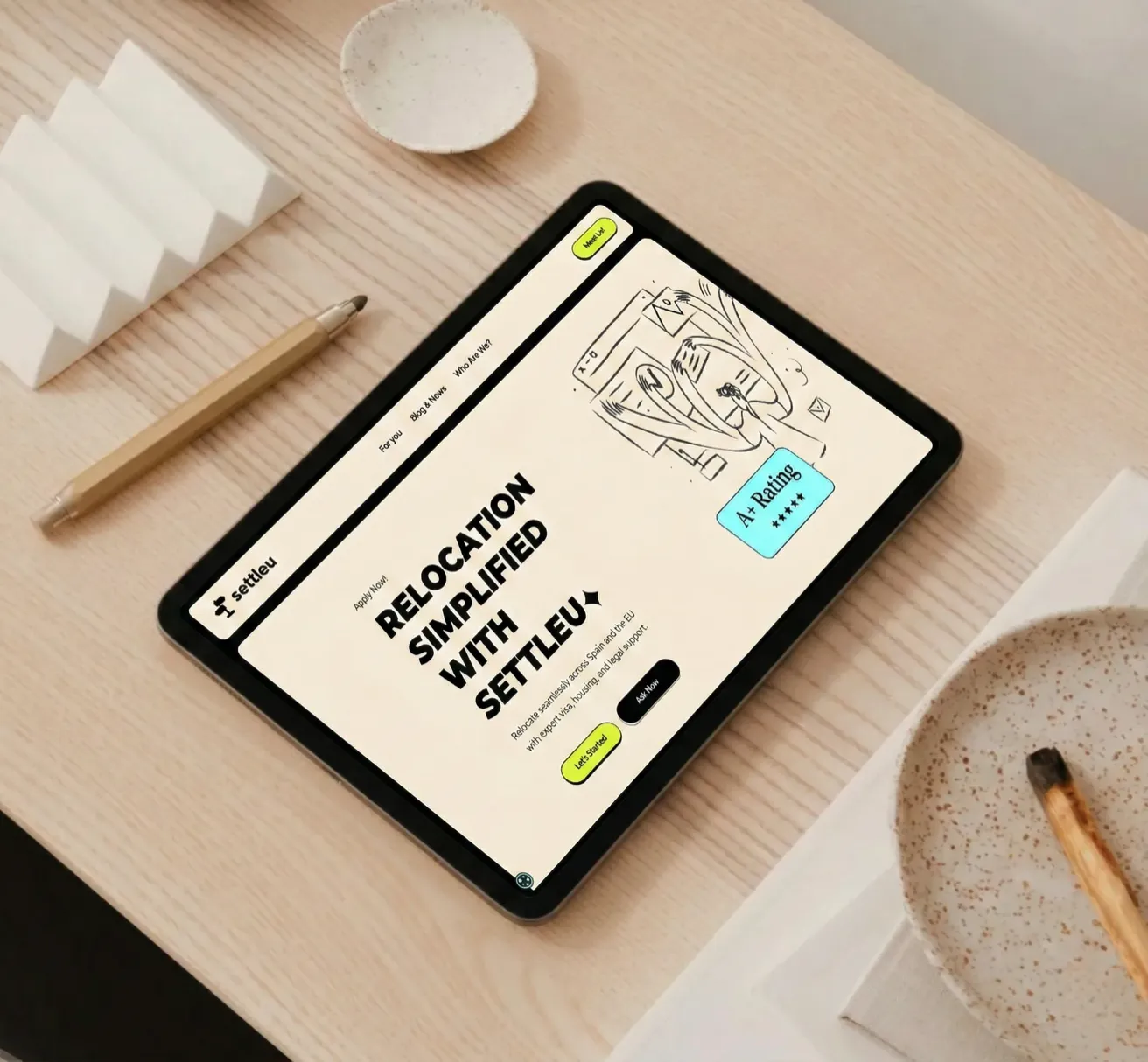 Screenshot of the SettleU project